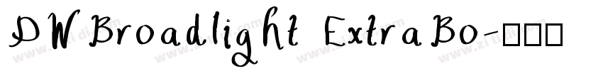 DWBroadlight ExtraBo字体转换
